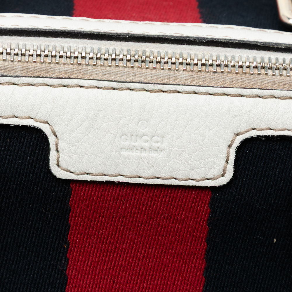 Pre-Loved Gucci Medium Calfskin Web Joy Boston Bag - Picture 6 of 7